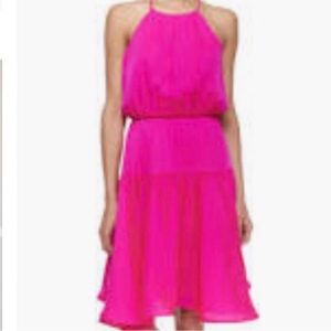 Milly hot pink silk dress